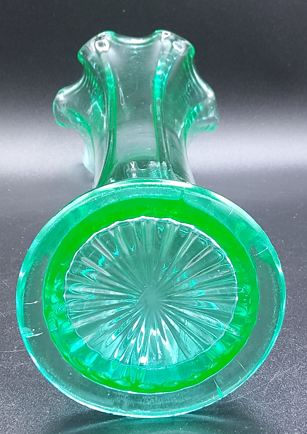 Tall Uranium Glass Vase – Dark Rain Design