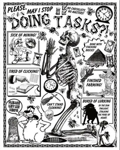 Doing Tasks 11"x14" Poster