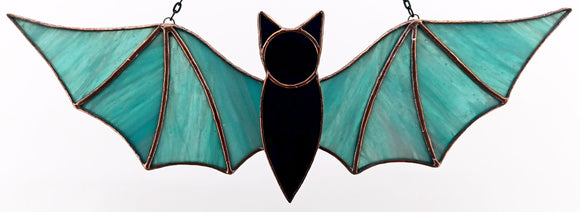 Bat Suncatcher - Teal Streaky & Copper
