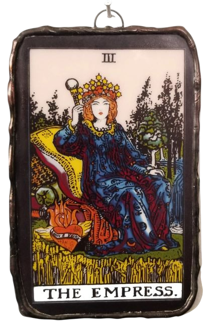 The Empress Tarot Card Glass Ornament
