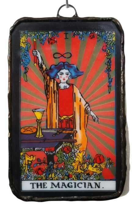 The Magician Tarot Card Glass Ornament