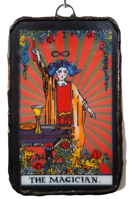 The Magician Tarot Card Glass Ornament