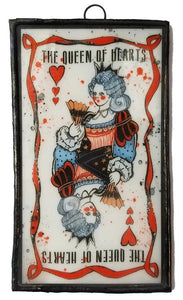 The Queen of Hearts Glass Ornament