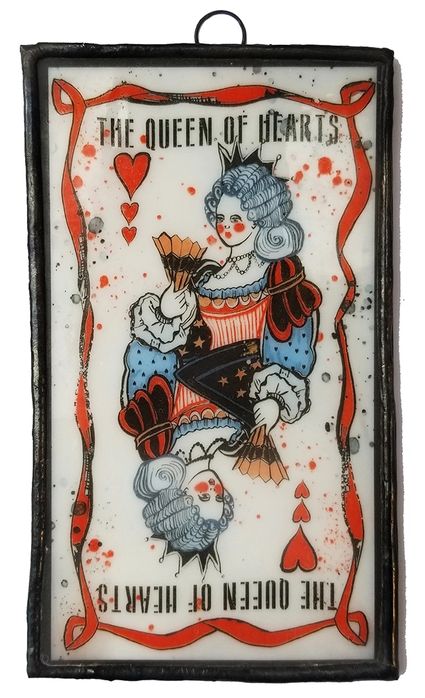 The Queen of Hearts Glass Ornament