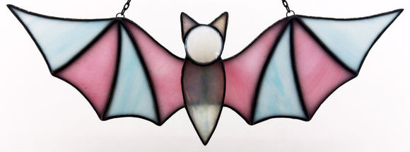Bat Suncatcher - Trans Pride