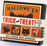 Trick or Treat! Vintage Halloween Coaster Set
