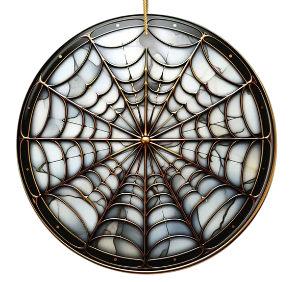Spiderweb Ceramic Ornament