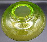 Extra Large Vaseline Glass Serving Bowl