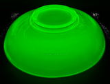 Extra Large Vaseline Glass Serving Bowl