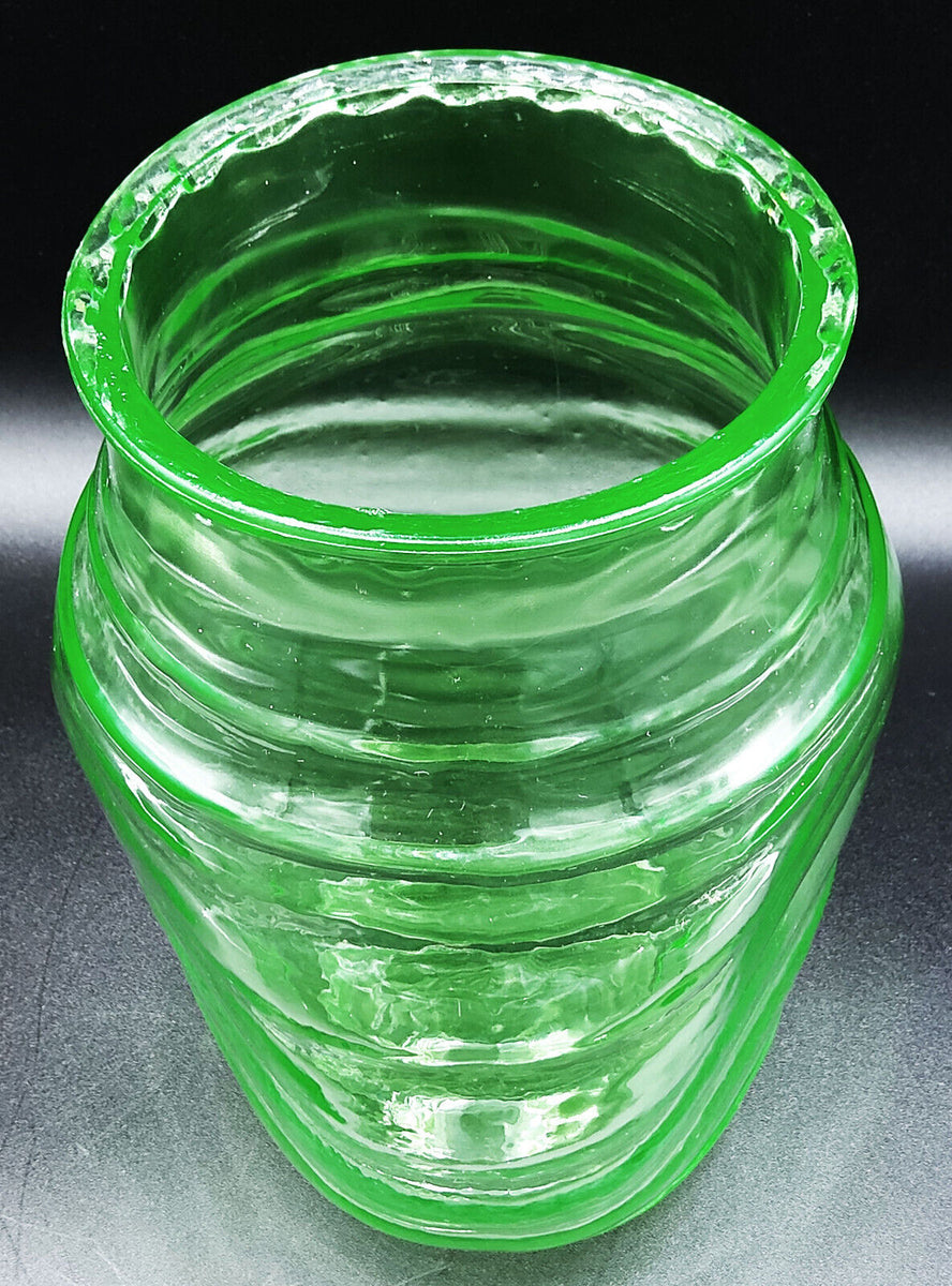 Triangular Uranium Glass Storage Container – Dark Rain Design