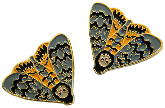 Death's Head Moth Collar Pin Set