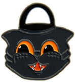 Vintage Black Cat Halloween Basket