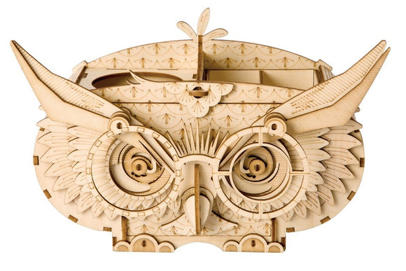 Owl Storage Box 3-D Wood Puzzle Kit