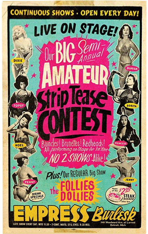 Strip Tease Contest Print